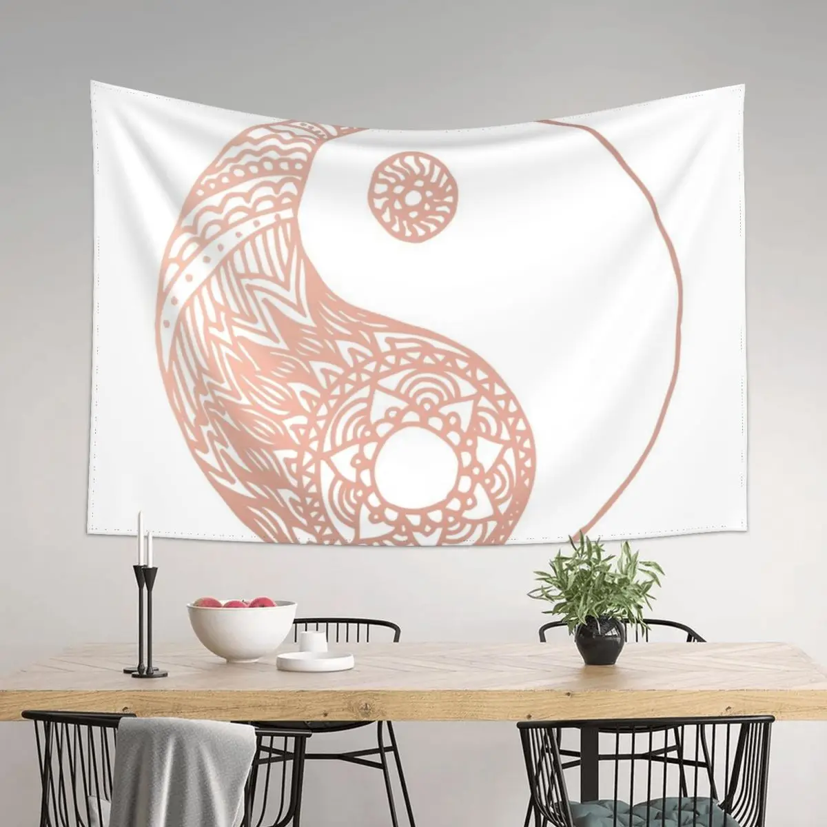 

Rose Gold Yin Yang Tapestry Bedrooms Decor Carpet Wall On The Wall Tapestry