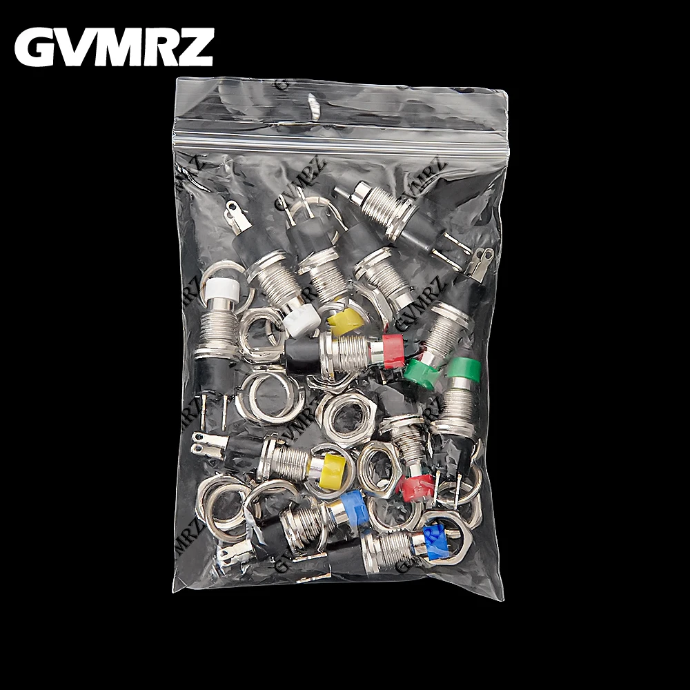 6PCS PBS-110 7MM Momentary Pushbutton Switch Press the reset switch On Off Push Button Micro Switchs Normally closed NC or NO
