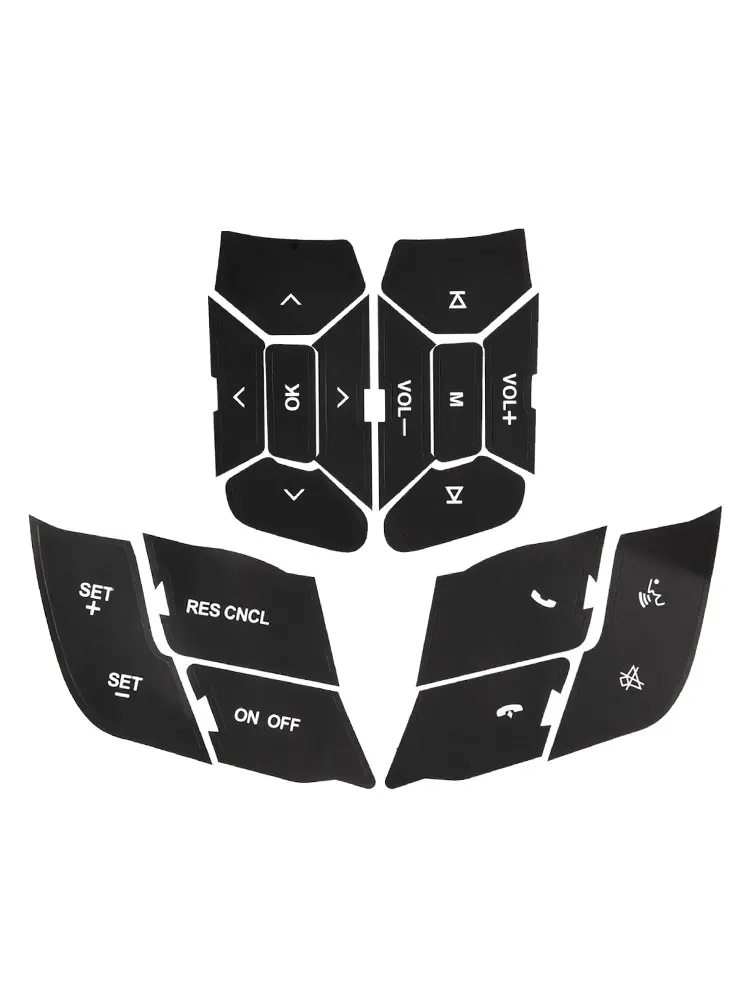 دفع زر إصلاح ملصقات مصورة للتحكم في عجلة القيادة لفورد ل موستانج 2015 إلى 2018 استبدال متوافق OEM