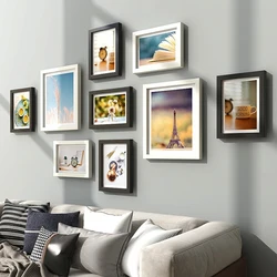 9Pcs/Set Natural Wood Picture Frames Wall Decor Photo Frame For Wall Hanging Classic Wooden Frame For Living Room Decoration