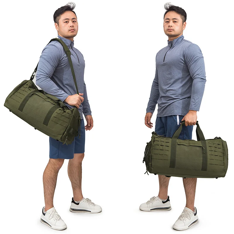 40L Sport-Sporttasche, taktische Reisetasche für Herren, Fitness-Trainingstasche mit Schuhfach, Basketball-Outdoor-Wochenendtasche – Detail 13
