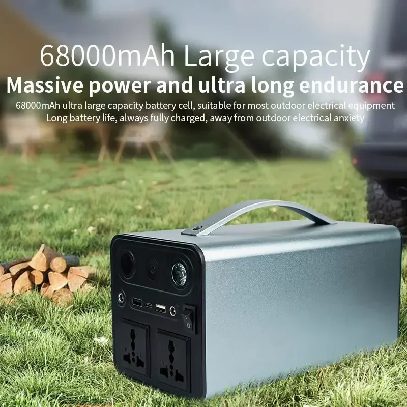 68000mAh 300W almacenamiento de energía fuente de alimentación móvil de emergencia al aire libre 110V/220V dispositivo de almacenamiento de energía portátil de alta potencia