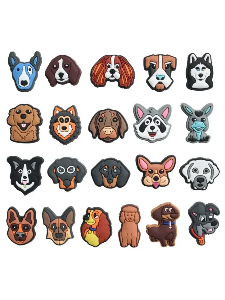 Breloques de chaussure en PVC pour décoration de jardin, chien daltravaillait en, DobSuffolk, sprin, strucfor, tasse, sabot, bracelet, accessoires, cadeaux pour femmes, 2 pièces