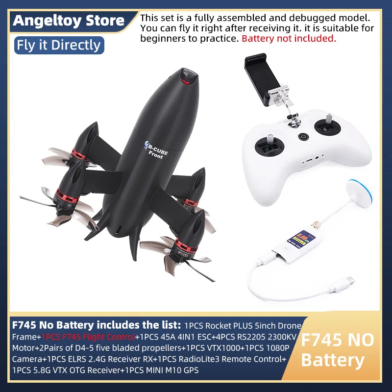 Rocket PLUS 5inch FPV Drone Frame Kit Carbon Fiber Racing Quadcopter Freestyle INAV Beatflight F722 Ardupilot Flight Control