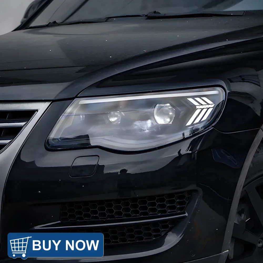 

Автомобильные фары для VW Touareg 2007-2010, светодиодные автомобильные фары в сборе, обновленный проектор с двумя линзами, аксессуары Plug and Play
