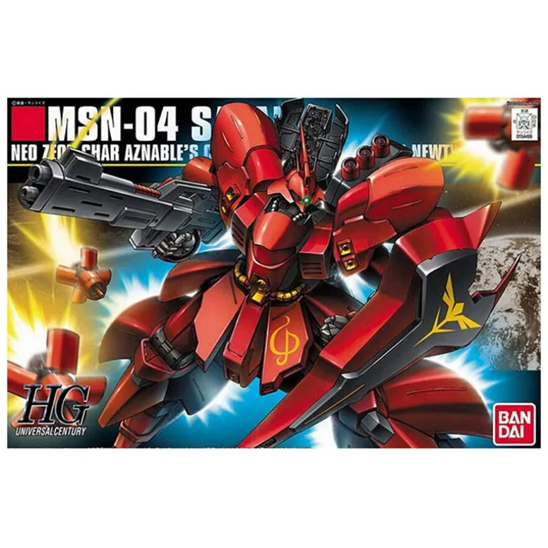 Bandai Original HGUC 1/144 The Counterattack Xia Ya Shazabi Galvanograph Model Kit Action Figure for Boys Gift