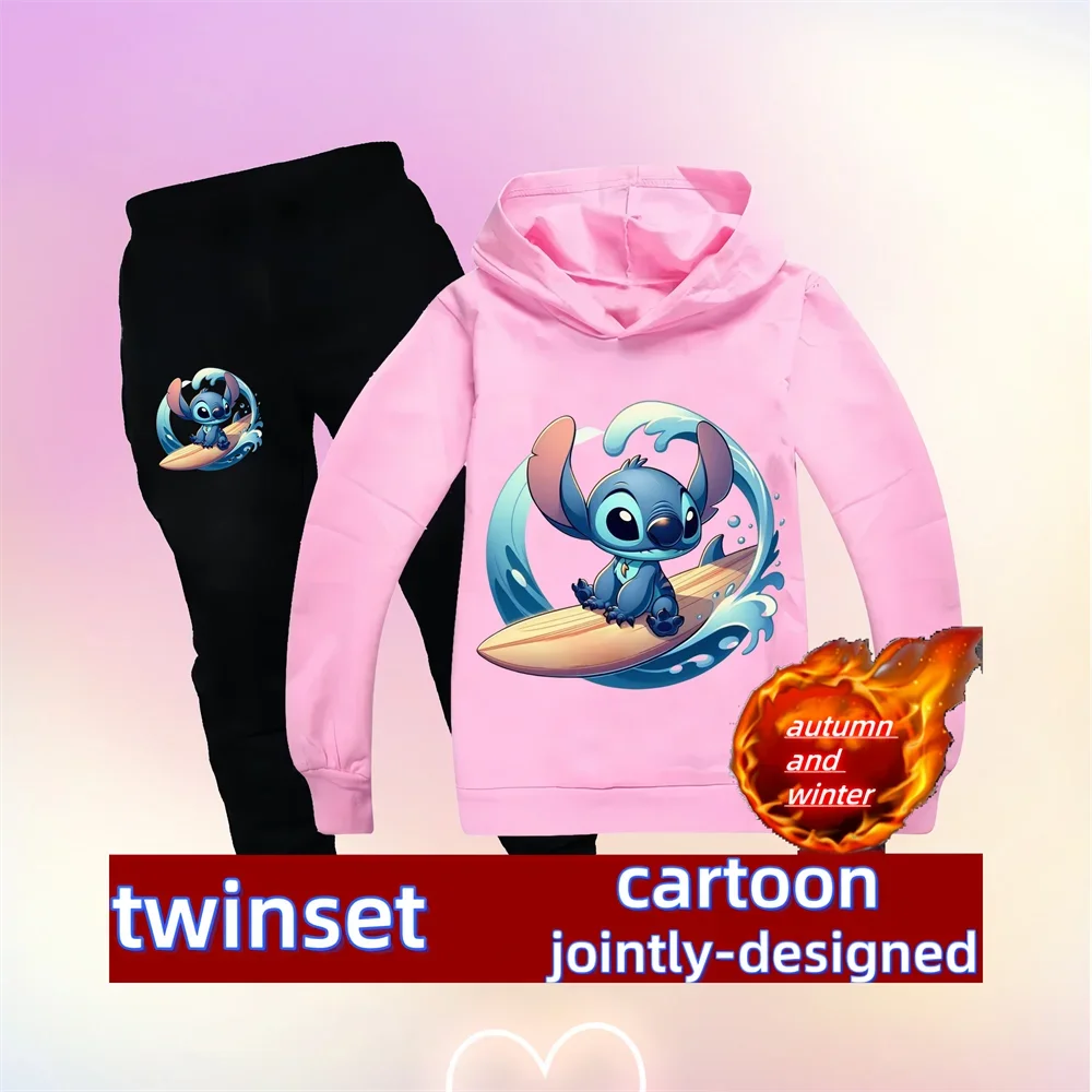 

Disney Steedy Kids Costume Cartoon Cute Kids Hoodie set pin print Boys Coat Spring Fall casual girls sweatshirt
