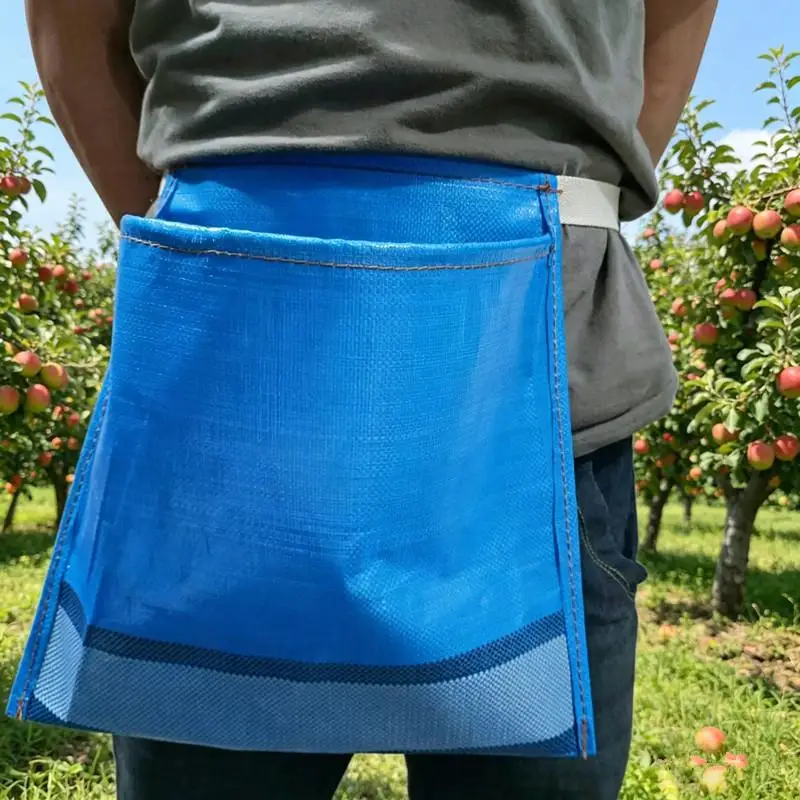 【HMA】Waterproof Fruit Vegetable Picking Apron Agricultural Waist Bag Harvesting Kitchen Garden Tool Waist-tied Nylon Bag