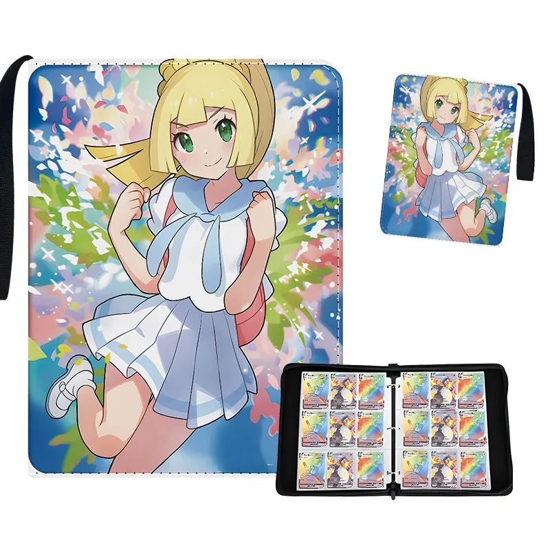 9 Pocket Cards Album Folder Anime Cover Collection Holder Binder Fit for Pokmon YuGiOh TCG Game Sports Football 540 Card Storage
