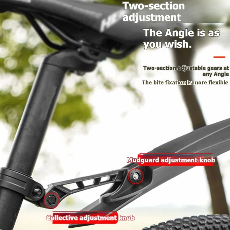 ABTC-Lengthen And Widen Mudguard Set Universal 26/27.5 Inch Wheel For Mountain, Bicycle City Hybrid Bike Rain Guard
