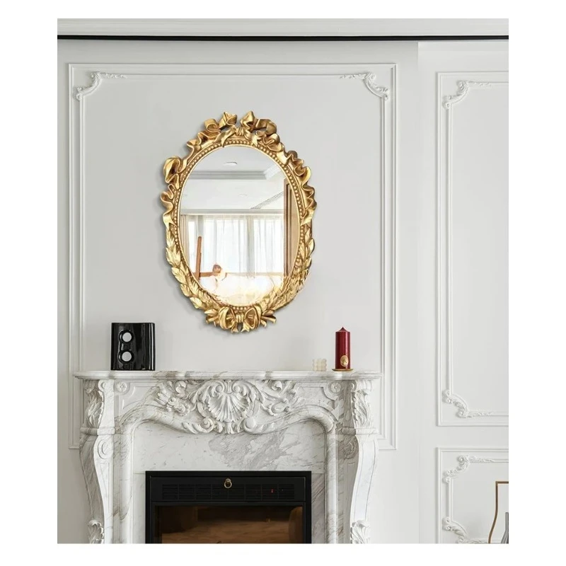irregular hotel bathroom vanity mirror wall-mounted toilet vanity mirror living room entrance special-shaped decorative mirror