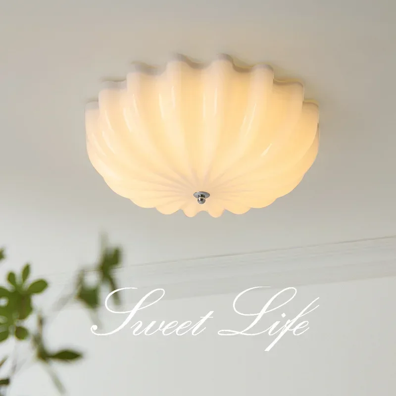 French Cream Style Bedroom Ceiling Light Modern Full Spectrum Study Ceiling Light Children's Room Indoor Lighting Lampu FYCL