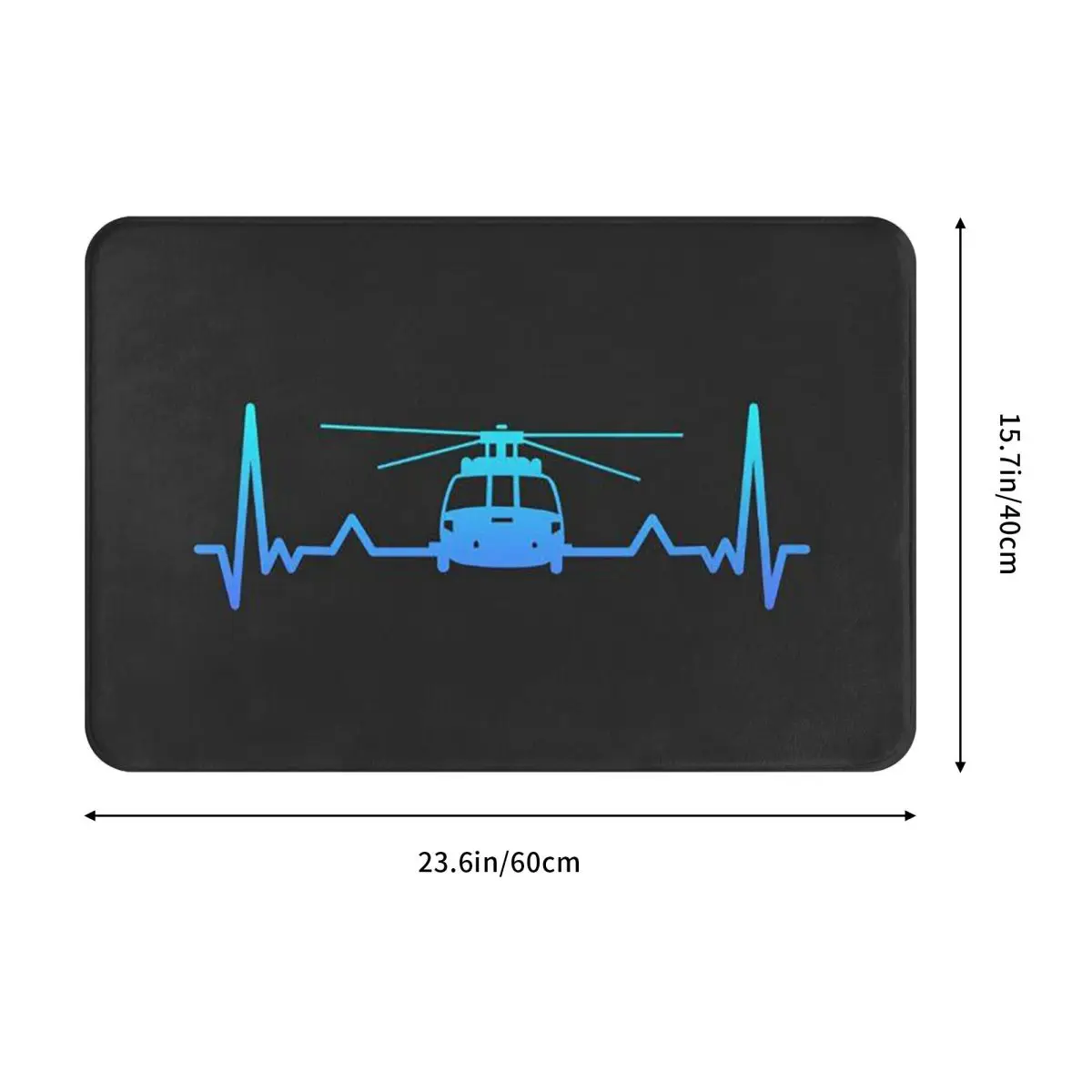 Helicopter Heartbeat W Doormat Sand Scraping Carpet Rug Kitchen Entrance Home Floor Mat for Living room Footpad Mats