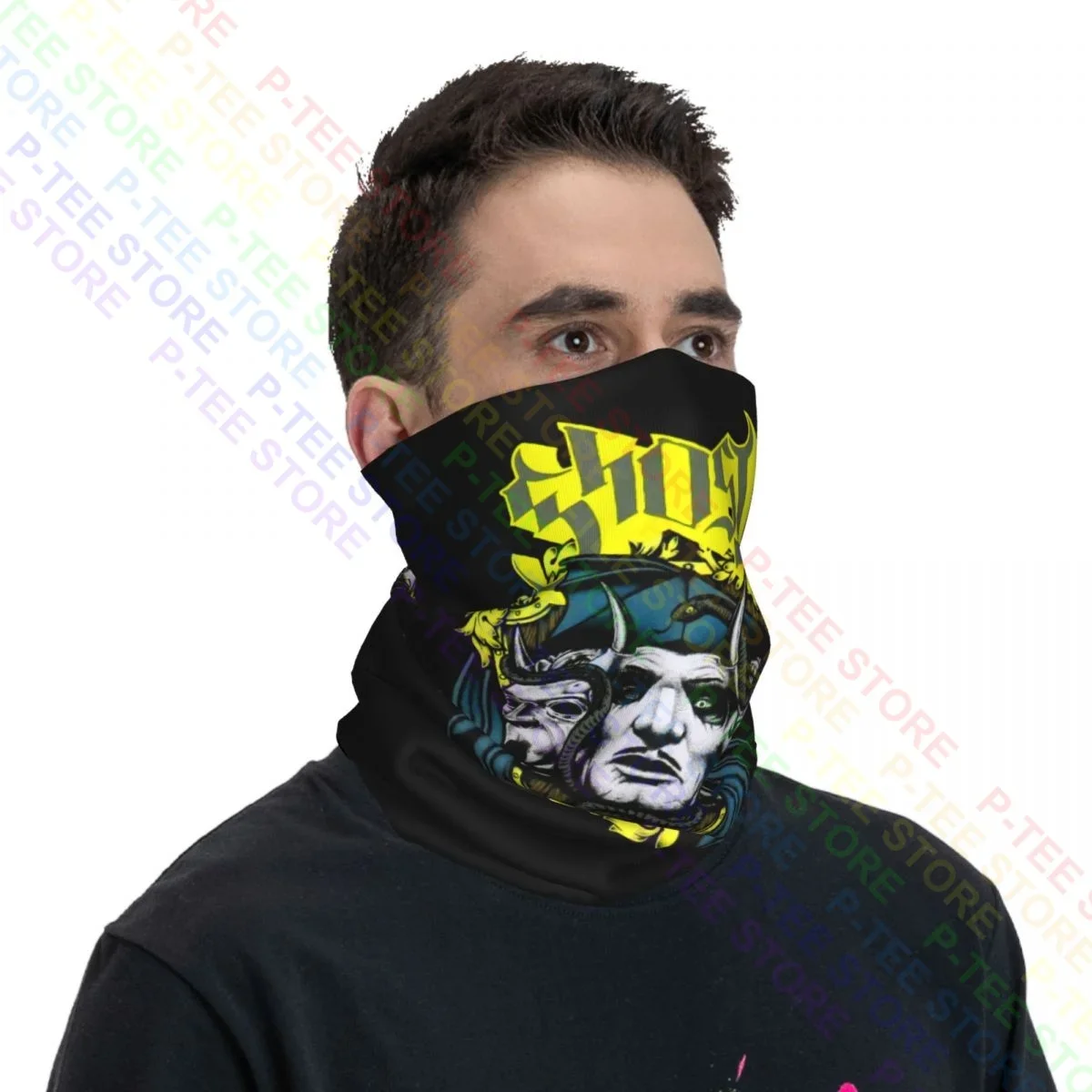 Ghost Heavy Metal Rock Band Concert Tour Papa Gothic Logo Neck Gaiter Bandana Scarf Face Mask Soft