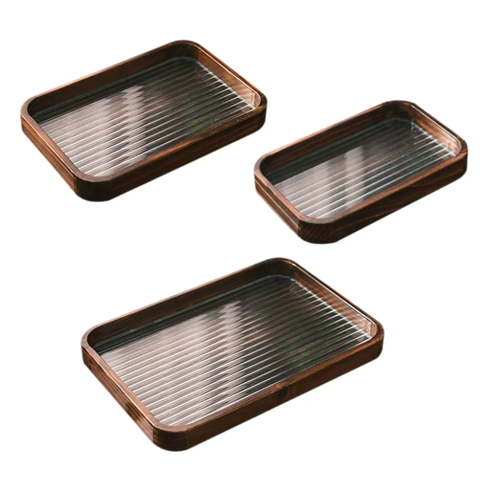 Wood Serving Tray Snack Tray for Household Coffee Table Tea Lover Gift