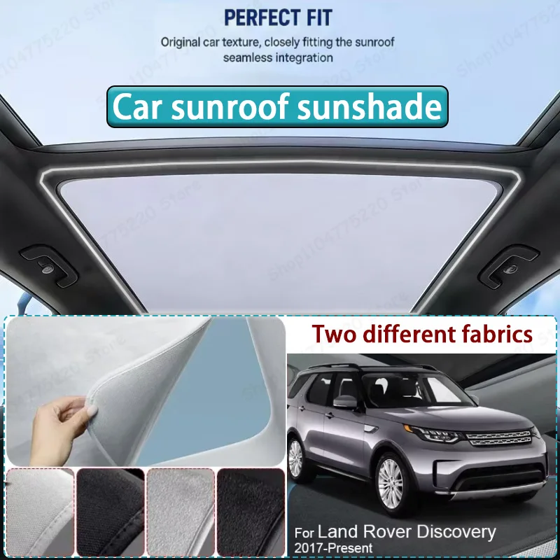 

For LAND ROVER Discovery 2017-2026 Car Sunroof Sunshade Heat Insulation UV Protection Electrostatic Suede Skylight Cover