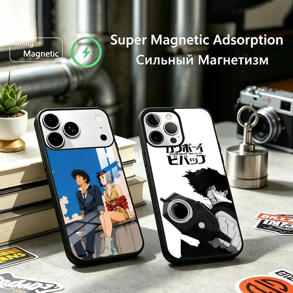 Cowboy B-Bebop Anime Phone Case For iPhone17,16,15,14,13,12 Plus,Pro Allows magnetic wireless charging