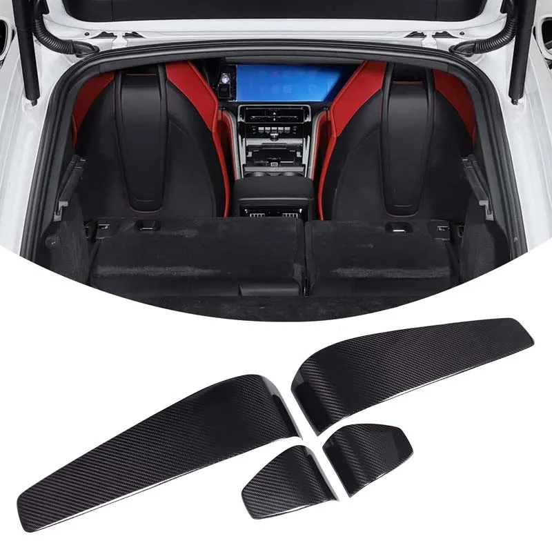 

For Porsche Panamera 972 GTS 4S Turbo S E-Hybrid 2024-2026 Real Carbon Fiber 4Pcs Front Seat Back Panel sticker