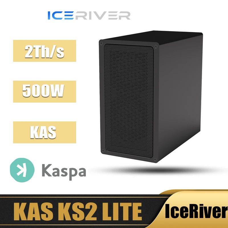 KAS KS2 LITE From IceRiver Mining KHeavyHash Algorithm with A Maximum Hashrate of 2Th/s For A Power Consumption of 500W