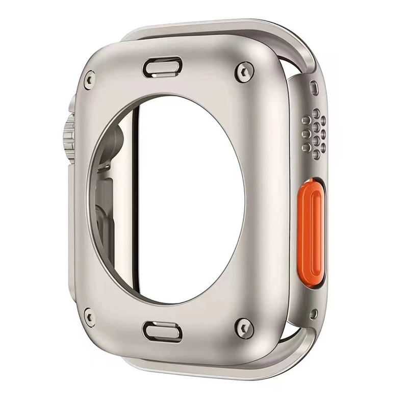 Cambio a Ultra funda protectora de pantalla para Apple Watch 44mm 45mm 40mm 41mm funda dura de parachoques trasero delantero de PC para iwatch 9 8 7