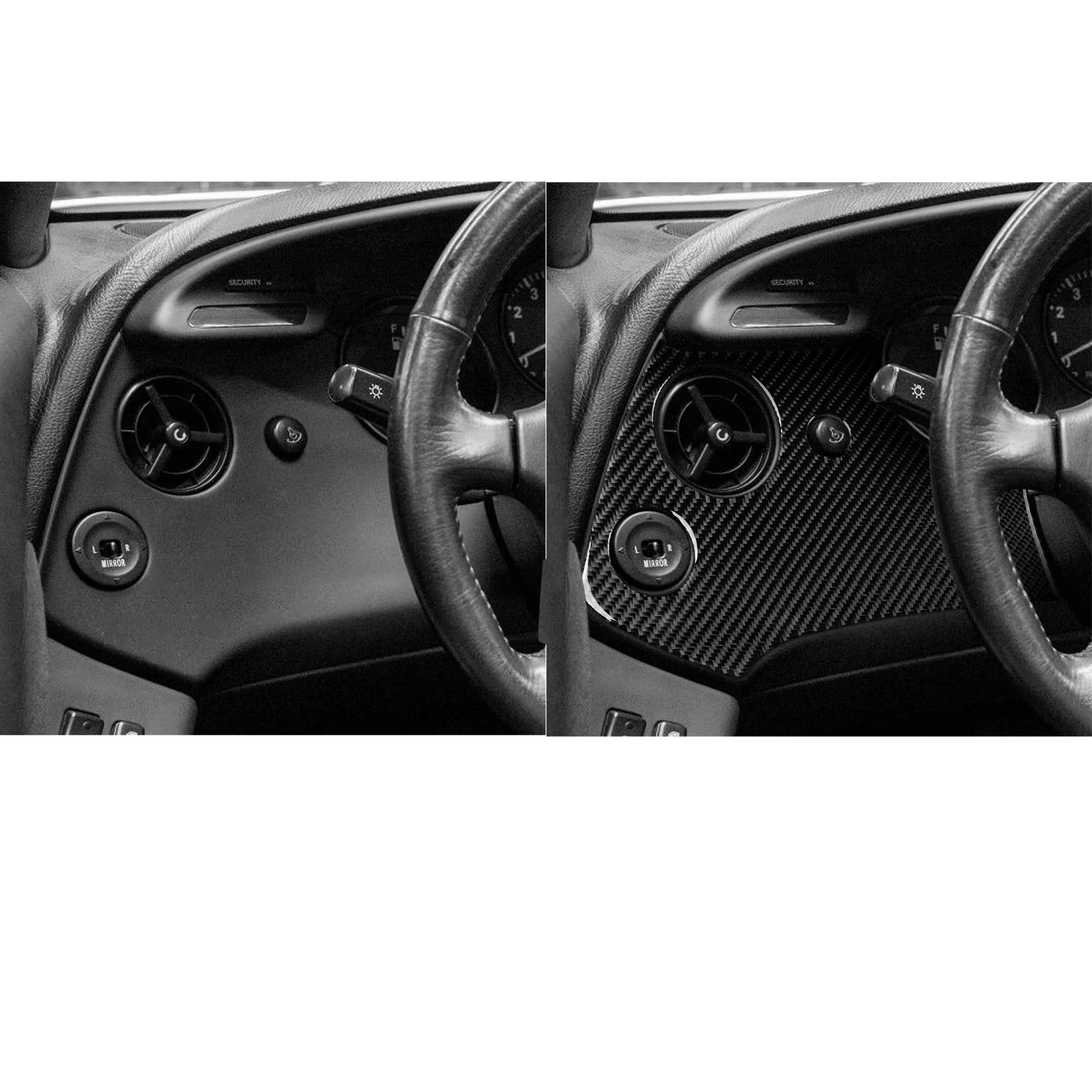 Soft Carbon Fiber For Toyota Supra A80 Turbo 1993-1999 Car Driver's speedometer Trim Car Sticker Interior Accessories