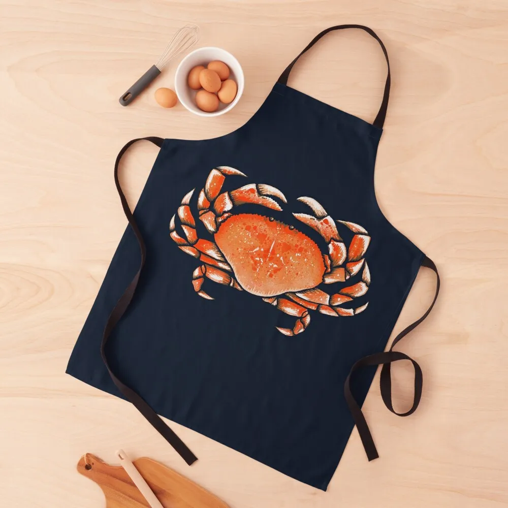 Dungeness Crab Artwork Apron Home and kitchen products waterproof for women For Kitchen Apron