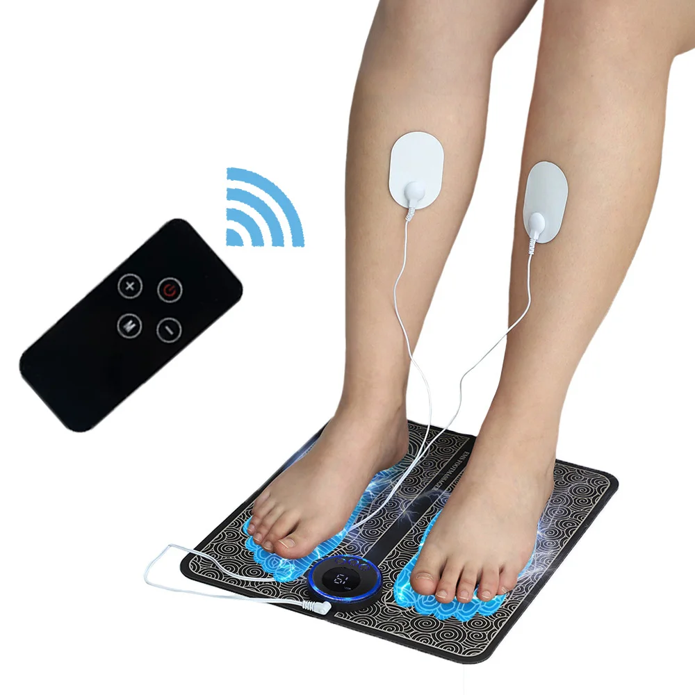 

Electric EMS Foot Massager Pad Electrical Muscle Stimulation Foot Massage Machine for Full Body Relaxation Portable Foldable USB