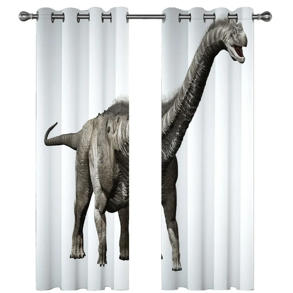 

HUANZHUANG Blackout Curtain Retro Dinosaur Printing Curtains 2 Panel Living Room Bedroom Home Decor Den Children'S Room Decor