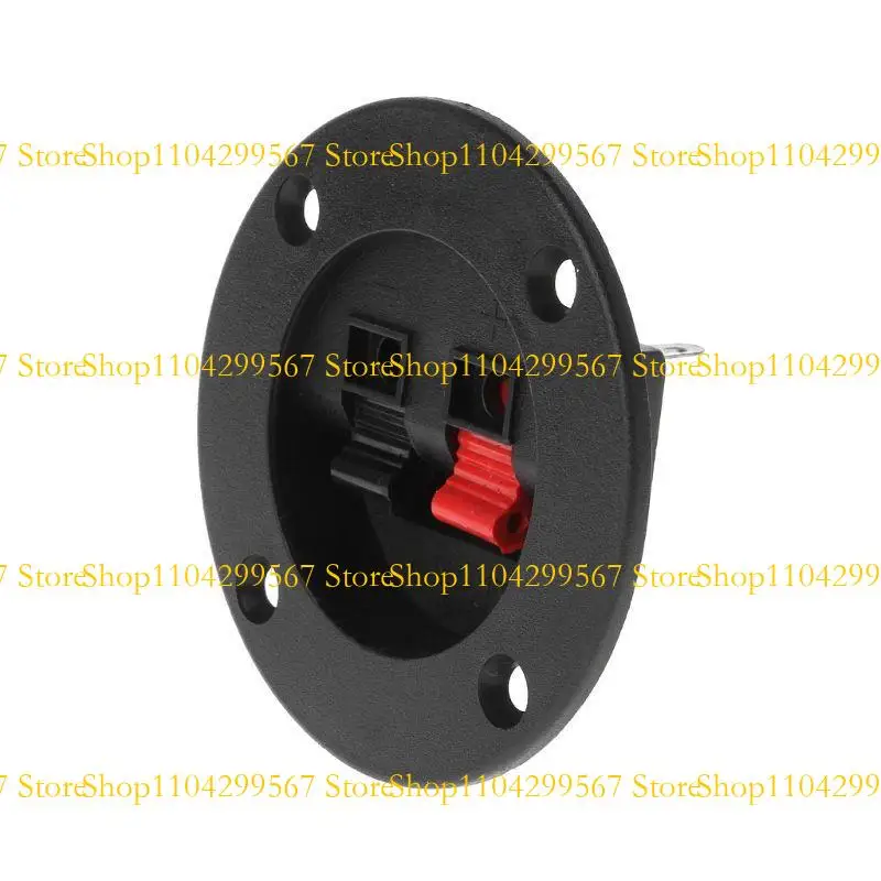

CS1W Speaker Plate Terminal Strips Push Connector Block 4 Way Round Speaker Strips Easy to Operate Test Clip Spring Clip Bind