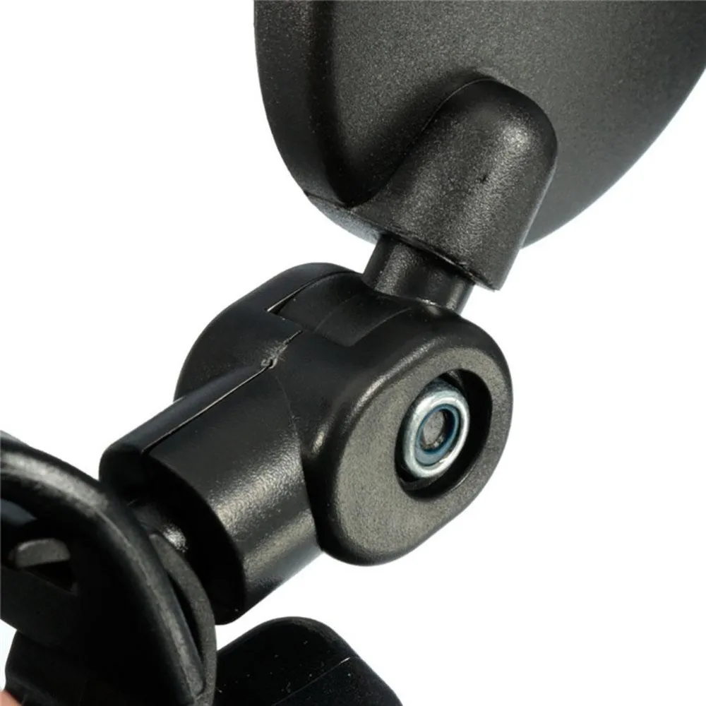 360 Degree Rotatable Bicycle Rear View Mirror Oval Flat Design 360 Degree View Bike Side Mirror Universal Handlebar Mount