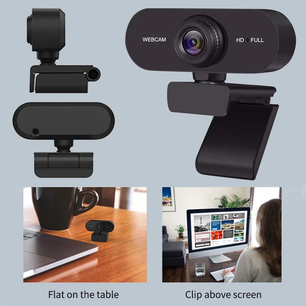 USB HD 1080P/2K كاميرا ويب للكمبيوتر التوصيل والتشغيل مع ميكروفون كاميرا ويب للكمبيوتر الشخصي التركيز التلقائي كاميرا ويب للأعمال للكمبيوتر المحمول سطح المكتب