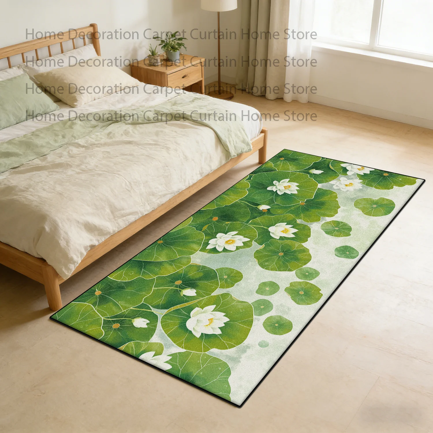 Plant Pattern Soft Rug Retro Living Room Decor Kitchen Bedroom Non-Slip Customizable Floor Mat Bedroom Decor Carpets Easy Clean