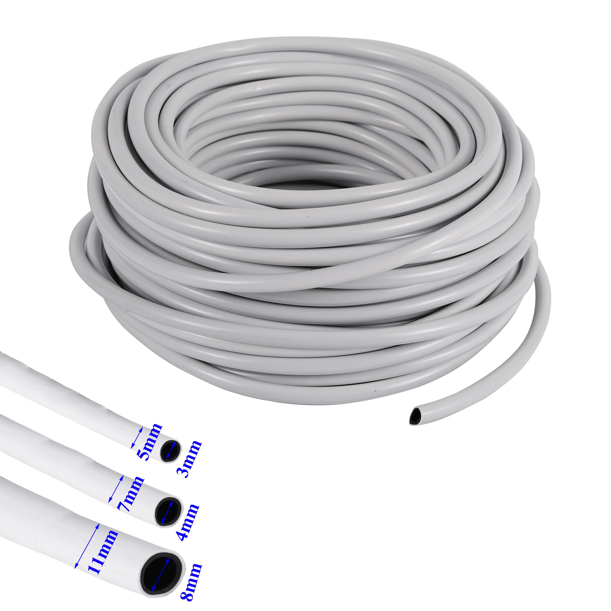 

New Soft Double Layer PVC Hose 1/8'' 1/4'' 3/8'' Garden Drip Pipe 3/5Mm 4/7Mm 8/11Mm Aquarium Fish Tank Soft Pipe 10M/20M