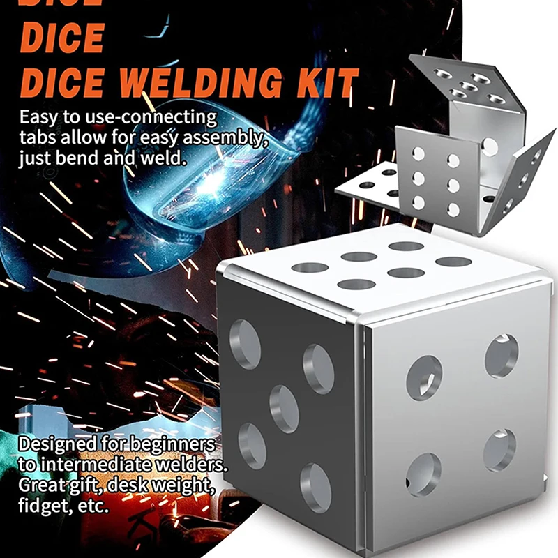 1 PC Welding Kit Dice DIY Cube Stainless Steel Square Welding Plate Welding Training Metal For Beginners TIG MIG Gas Arc Stick