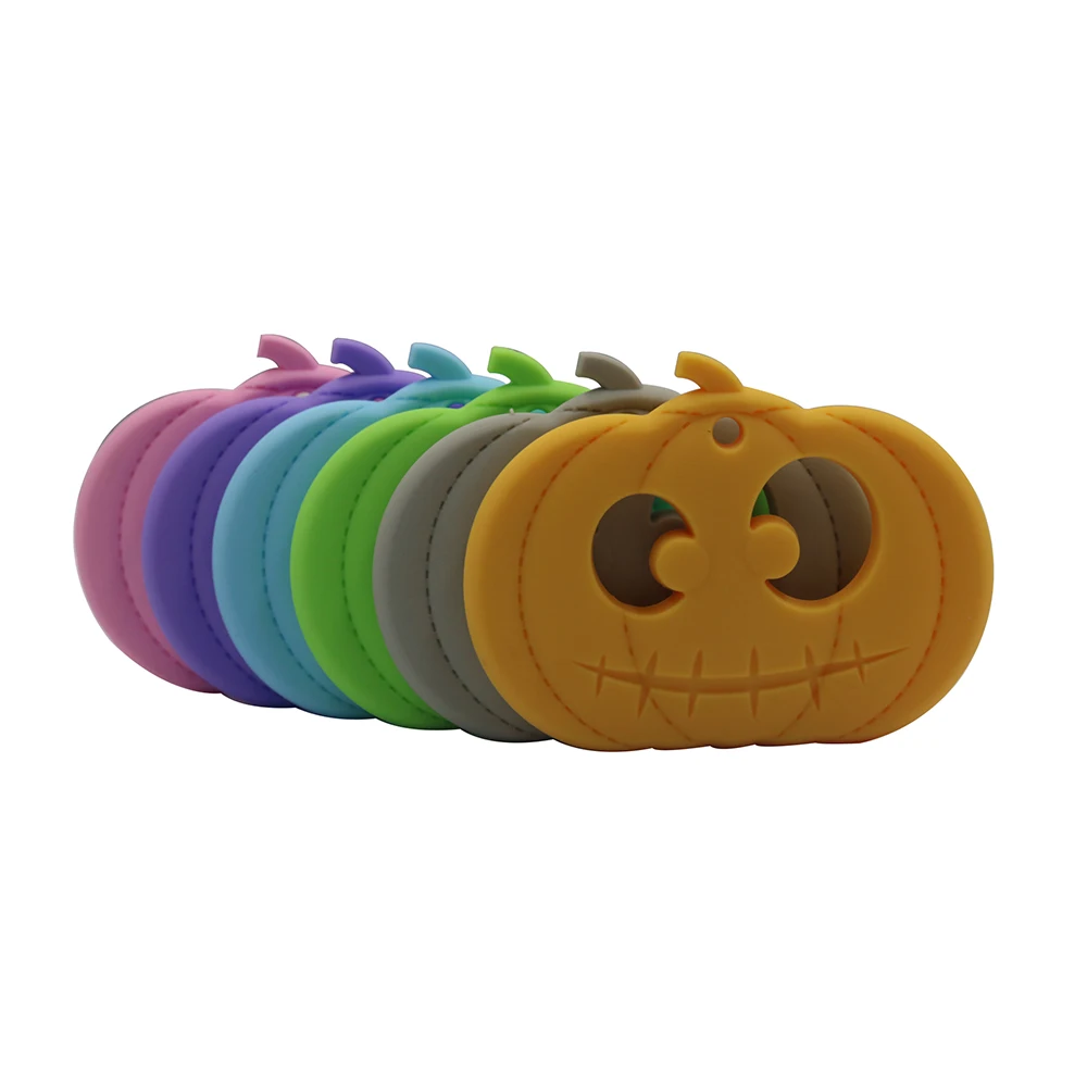 Food Grade Silicone Teethers DIY Halloween Pumpkin Baby Teether Infant Baby Charms Kids Teething Gift Toddler Toys Baby Things