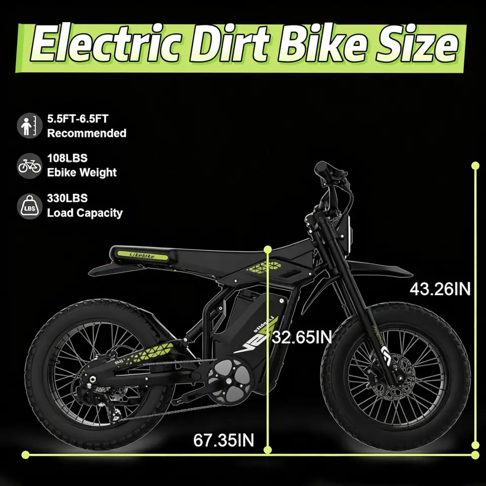 Electric Bike for Adults, 3000W Peak Motor, 60V 27AH Large Battery, NFC Unlock, Electric Mountain Bike, 20" Fat Tire Electric Di image 8