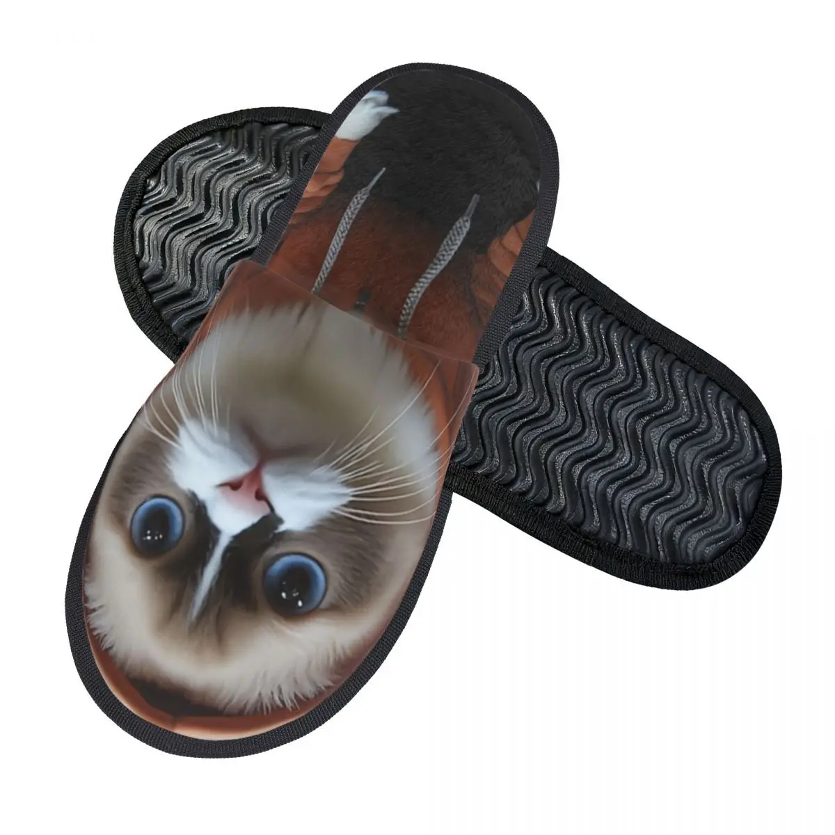 Custom Cute Cat Guest Slippers for Spa Women House Slipper