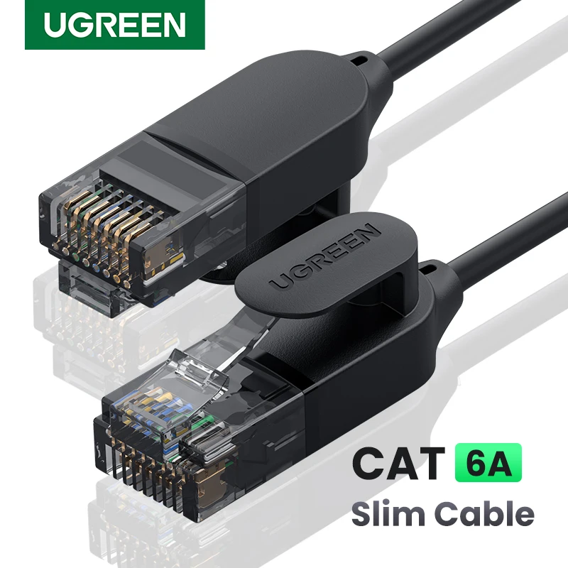 Kabel Ethernet UGREEN Cat 6A 10Gbps, kabel sieciowy z 4 skrętnymi parami, patchcord internetowy UTP Cat6a Lan Ethernet RJ45 do routera PC