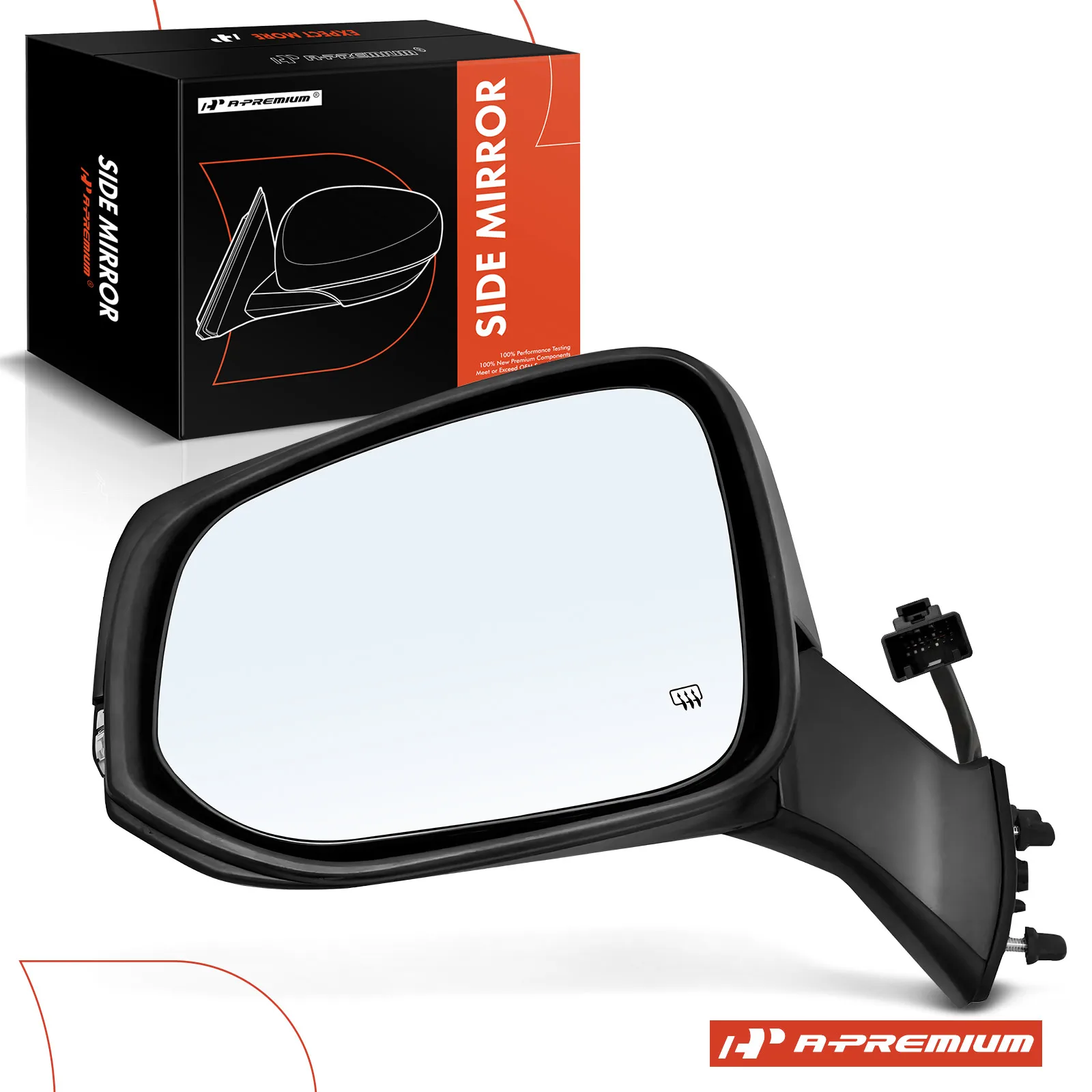 A-Premium Driver Side Power Door Mirror for Toyota Highlander 2020-2023 Manual Folding Turn Signal Light Heated Black