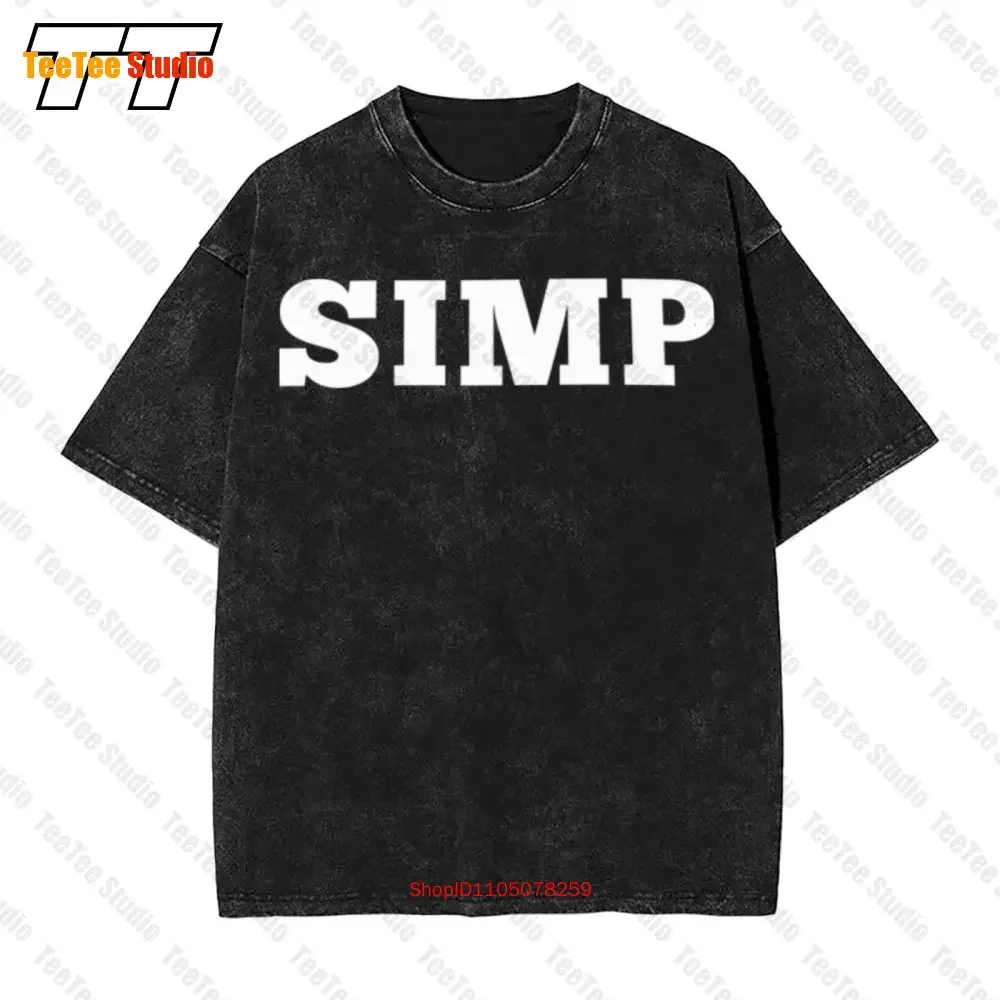 Simp Internet Funny Meme Vintage Oversized T-Shirt QDW0