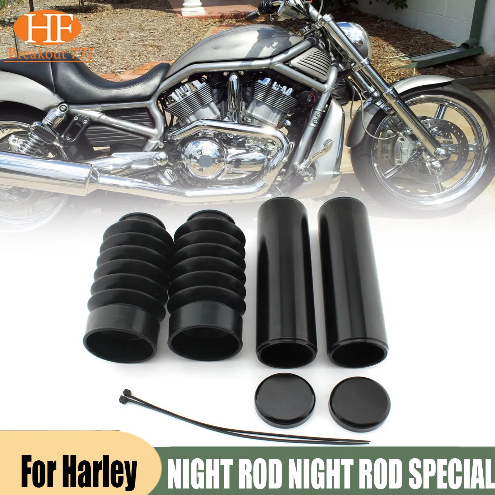 Motorcycle Front Upper Fork Cover For Harley 07-11 V-ROD NIGHT ROD NIGHT ROD SPECIAL Upper&Lower Fork Covers Tube