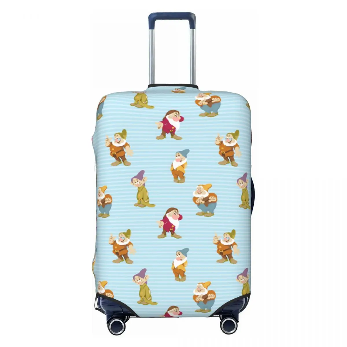 

Custom Snow White And The Seven Dwarfs Cartoons Travel Luggage Cover Elastic Family Suitcase Cover Protector Fit 18-32 Inch