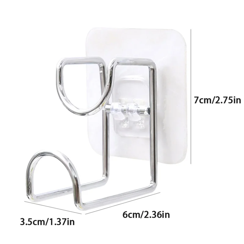 1Pc Stainless Steel Wash Basin Hook Kitchen Bathroom No Trace Strong Paste Holder Multifunctional Punch-free Iron Storage Shelf.