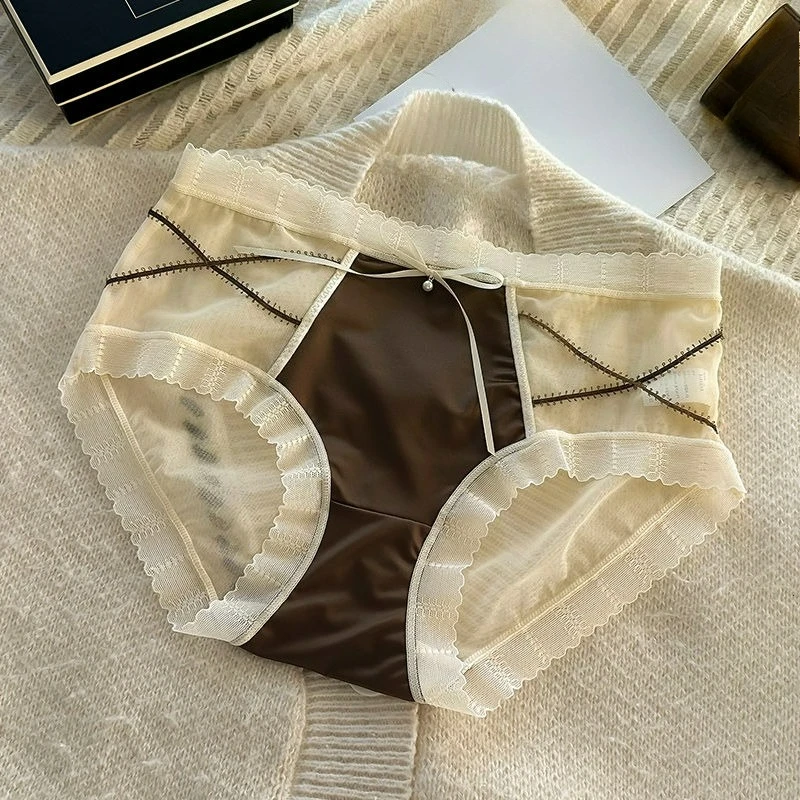 

Сладкое и пряное женское нижнее белье Pure Desire Wind, бесшовные, приятные для кожи, сексуальные сетчатые дышащие милые трусы со средней талией