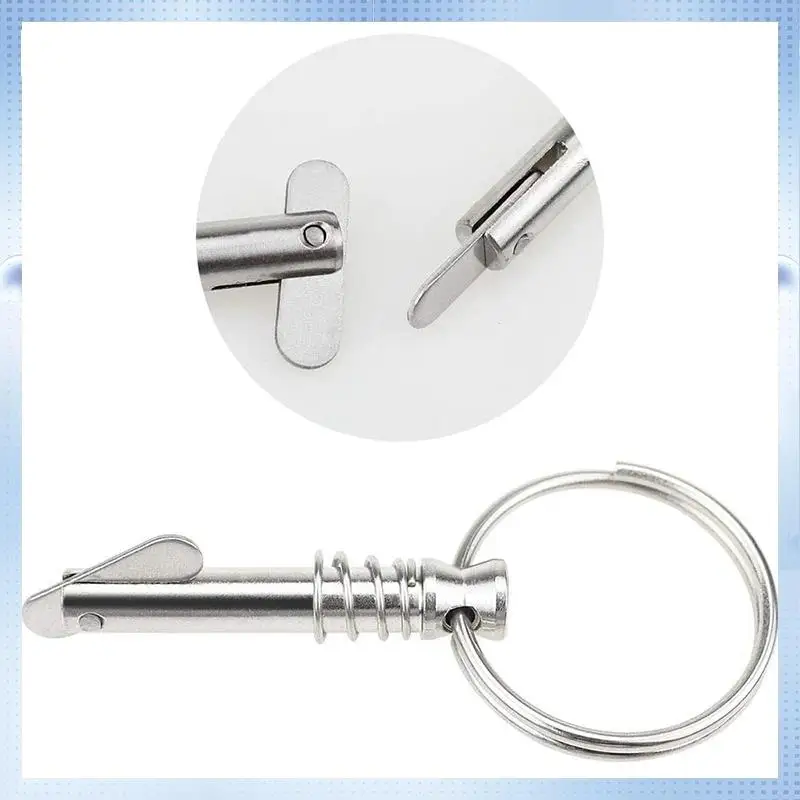 

НОВЫЙ-6 шт. быстроразъемный штифт для лодки, бимини, верхние штифты диаметром 1/4 дюйма с камерой и пружиной, морское оборудование с тянущим кольцом