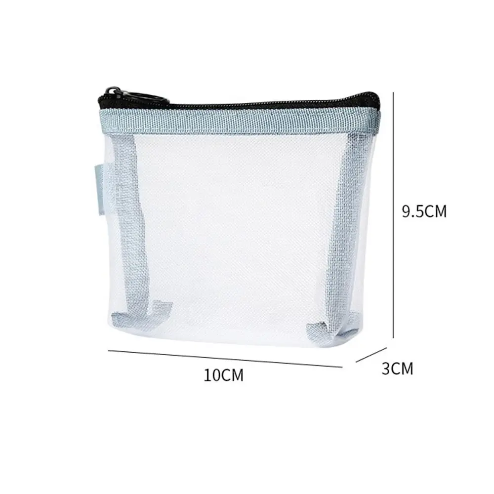 Napkin Storage Bag Coin Money Bags Small Item Bag Women Change Storage Bag Mini Coin Purse Clear Mesh Bag Lipstick Cosmetic Bag