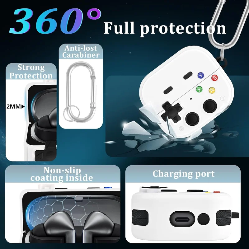 New For Samsung Galaxy Buds 4 Pro/Buds 4/Buds 3 Pro/Buds3 FE/Buds 3 Case Cover With Lock Rugged Hard Shell For Buds 4 Game Case