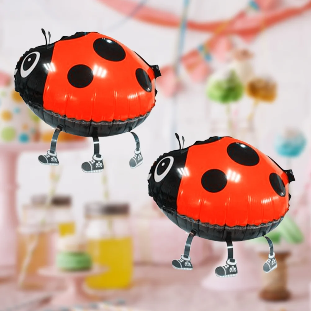 

Walking Beetle Balloon Kids Animals Balloons Aluminum Foil Balloon Walking Ladybug Balloons Air Walker Balloons Party Props