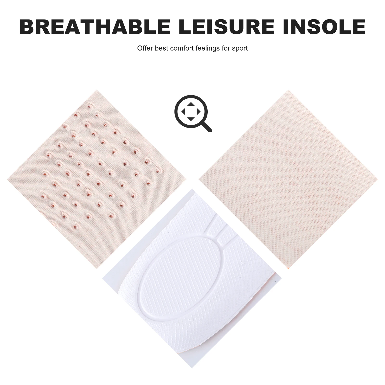 

Increase Sports Pad Soybean Fiber Shoes Breathable Insoles Absorption Pads Invisible Heighten