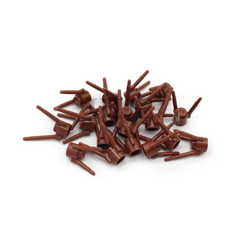 200 Stück MOC 3741 Pflanzen-Blumenstiel mit Ohrstecker und 3 Stielen, Bausteine, DIY-Steine, kompatibel mit Zweig, Baum, Wald, Zubehör, Spielzeug
